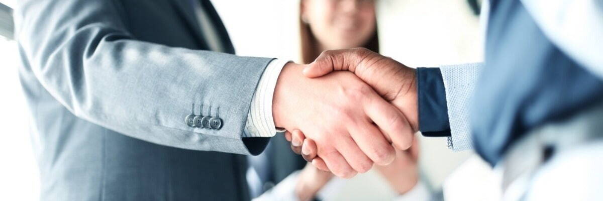 Business people shaking hands